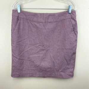 LL Bean Favorite Fit Houndstooth Skirt Wool Blend